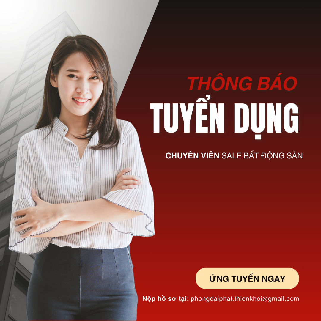 Tuyển dụng chuyên viên Sale bất động sản
